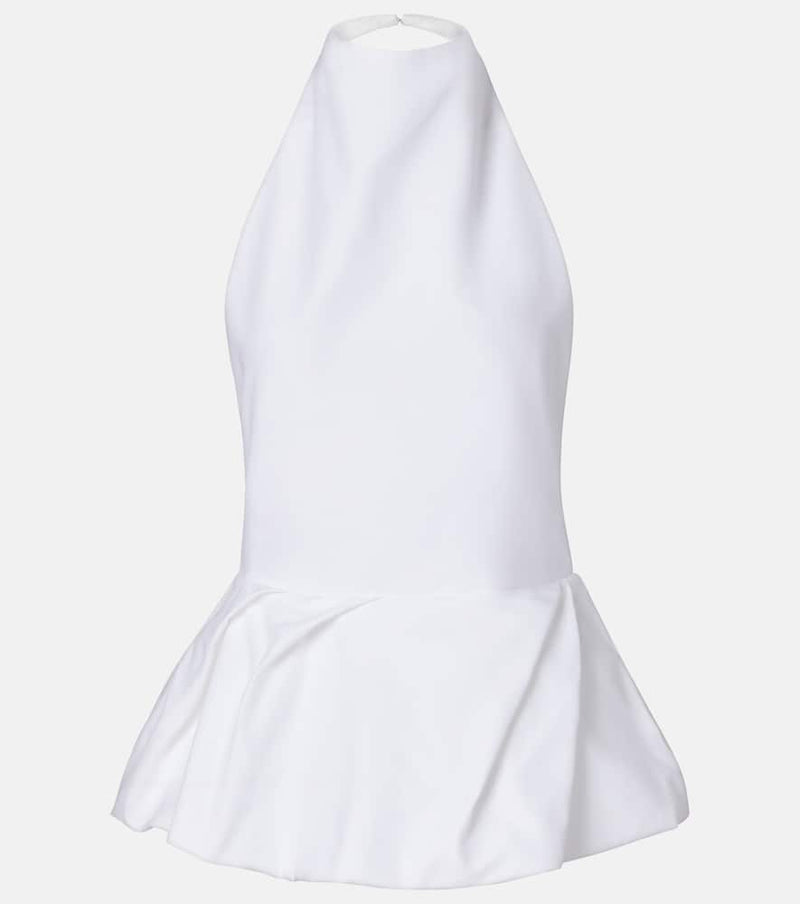 Magda Butrym Halterneck cotton poplin top