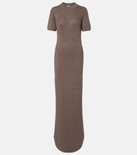 Brunello Cucinelli Ribbed-knit cashmere-blend maxi dress