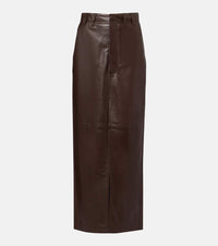Brunello Cucinelli Leather maxi skirt