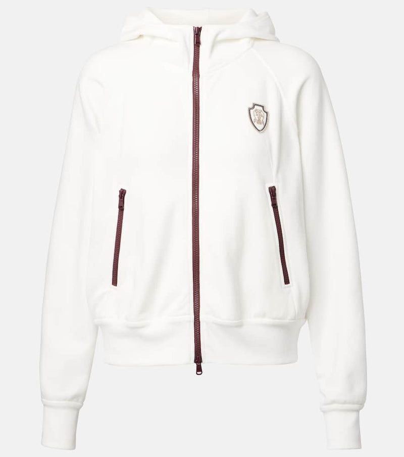 Brunello Cucinelli Cotton-blend pique hoodie