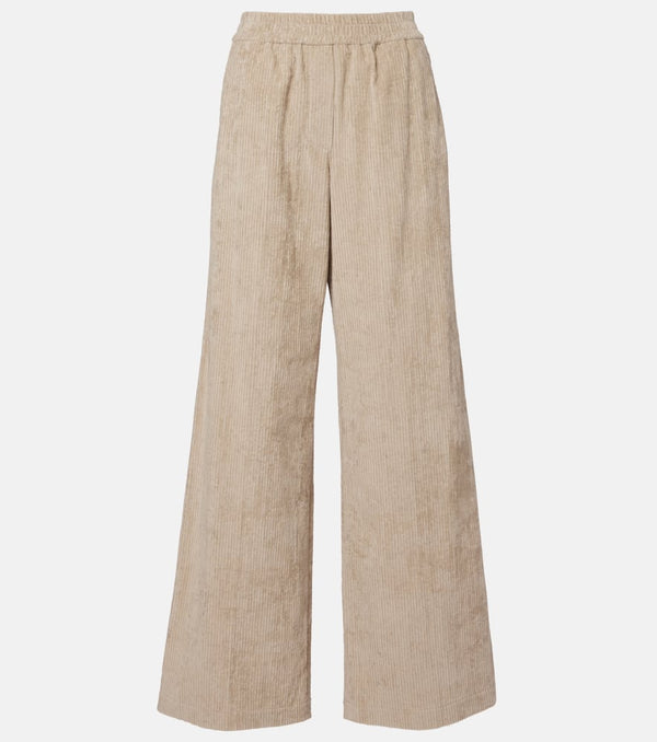 Brunello Cucinelli High-rise cotton corduroy wide-leg pants
