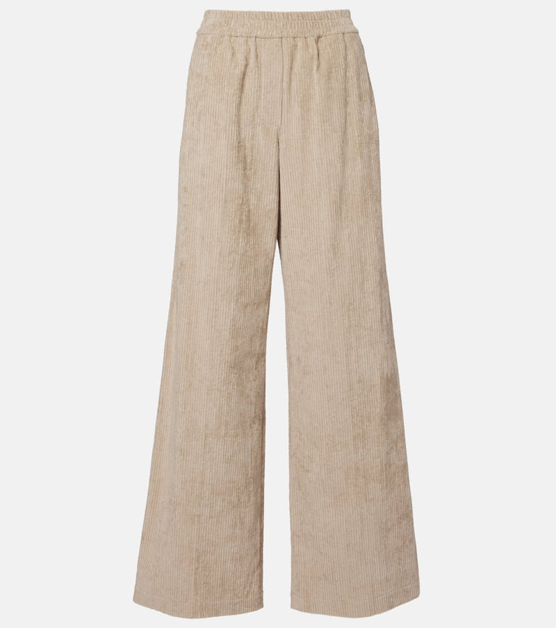 Brunello Cucinelli High-rise cotton corduroy wide-leg pants