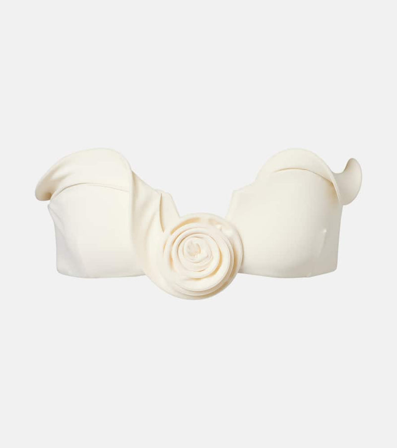 Magda Butrym Floral-applique bikini top