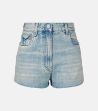 Prada High-rise denim shorts