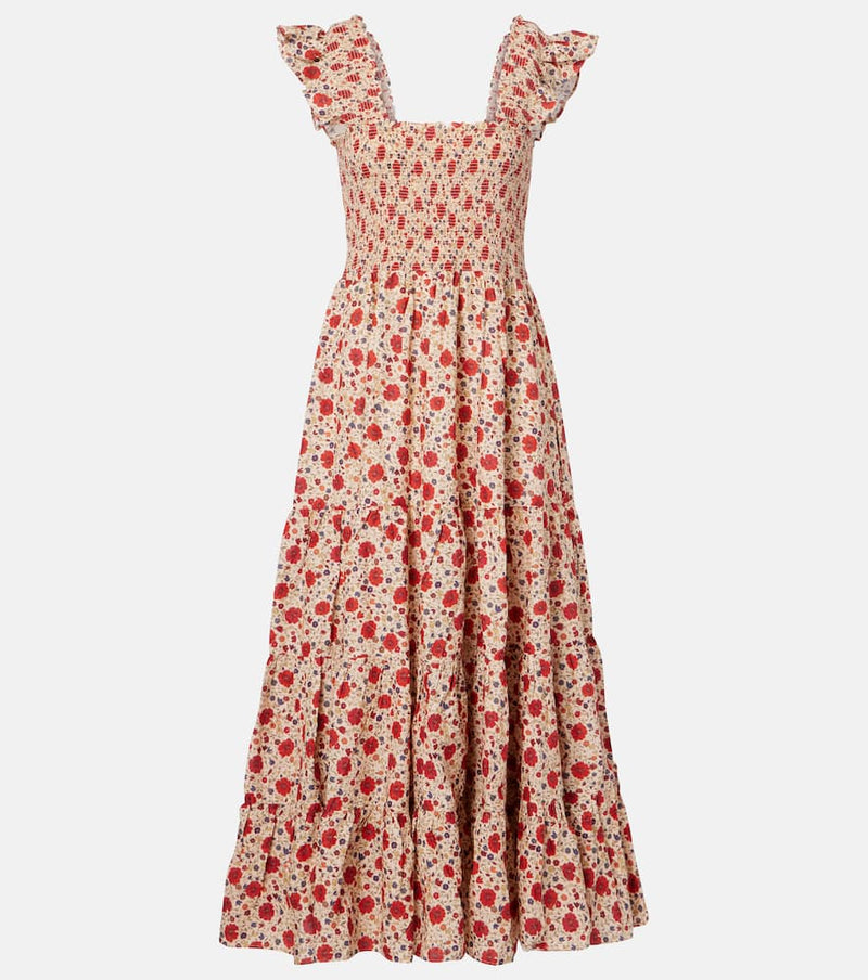 Rixo Kendall floral cotton voile midi dress