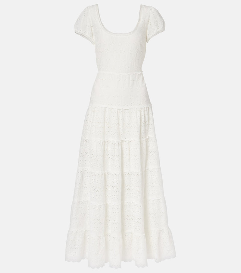 Rixo Remi broderie anglaise cotton midi dress