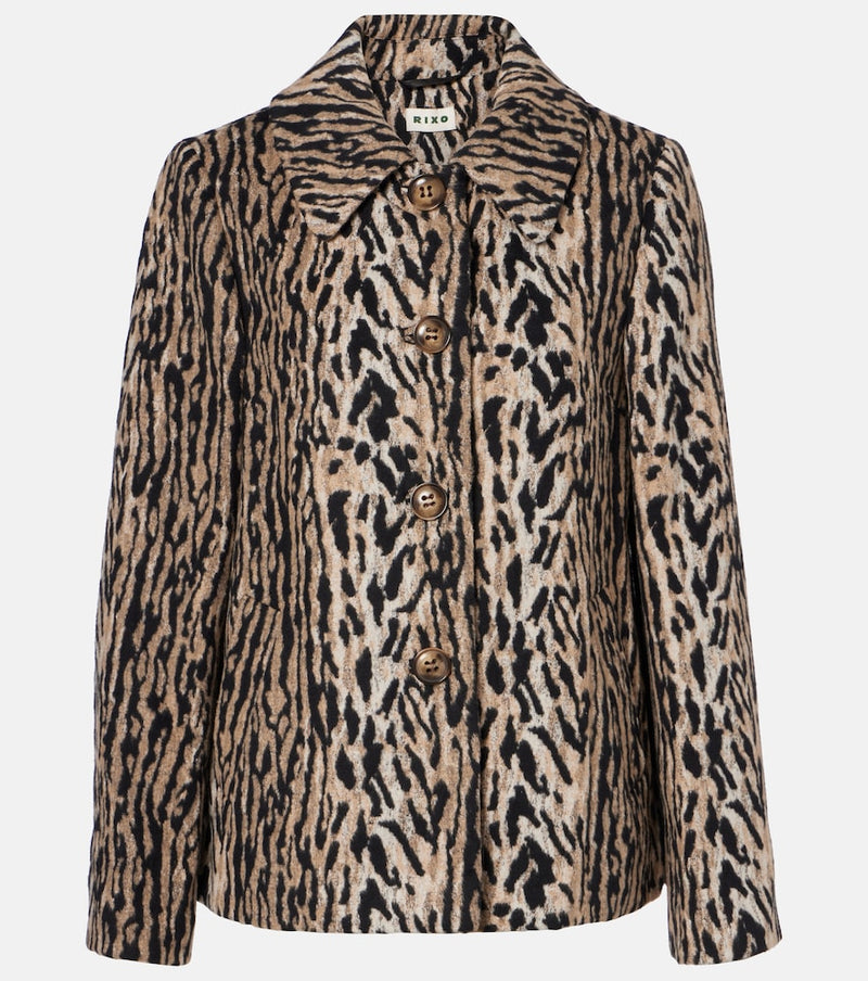 Rixo Leila leopard-print jacket