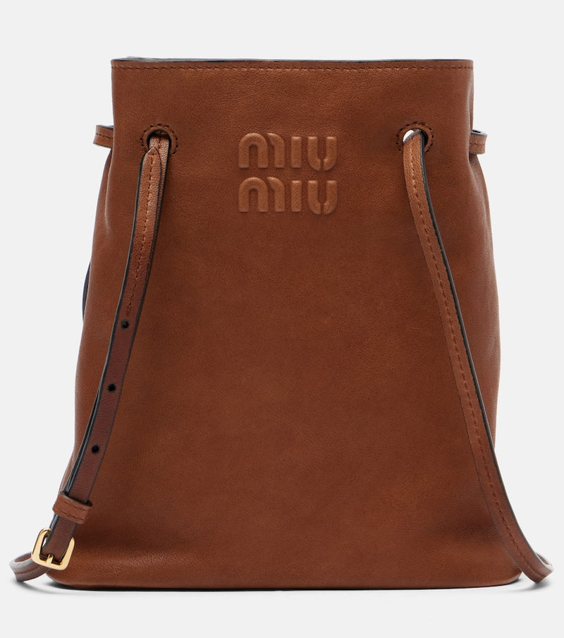 Miu Miu Logo leather crossbody bag