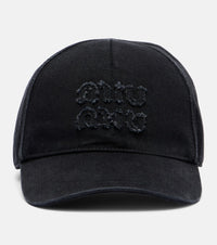 Miu Miu Logo denim baseball cap