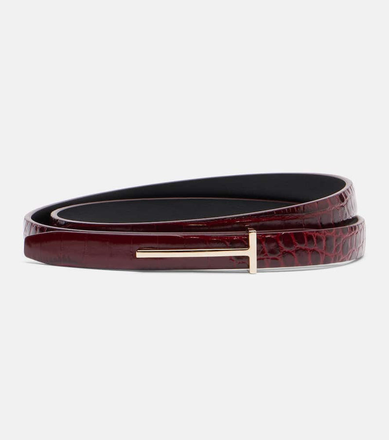 Tom Ford Croc-effect leather belt