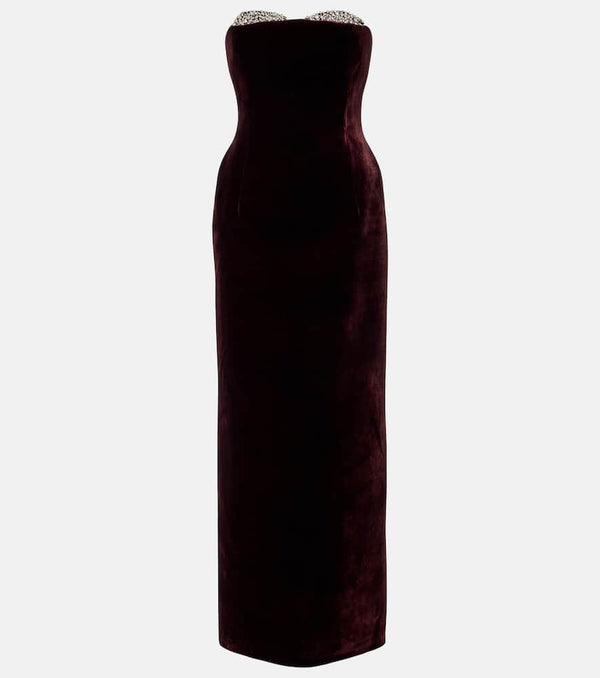 The New Arrivals Ilkyaz Ozel Noelie embellished velvet gown