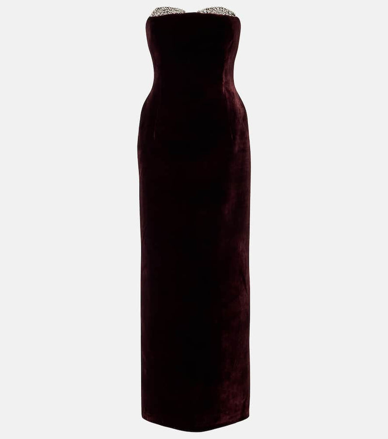 The New Arrivals Ilkyaz Ozel Noelie embellished velvet gown