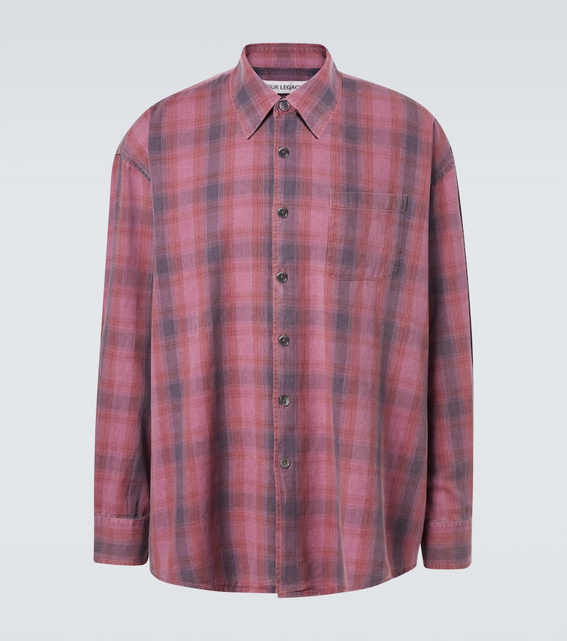 Our Legacy Borrowed plaid cotton flannel shirt