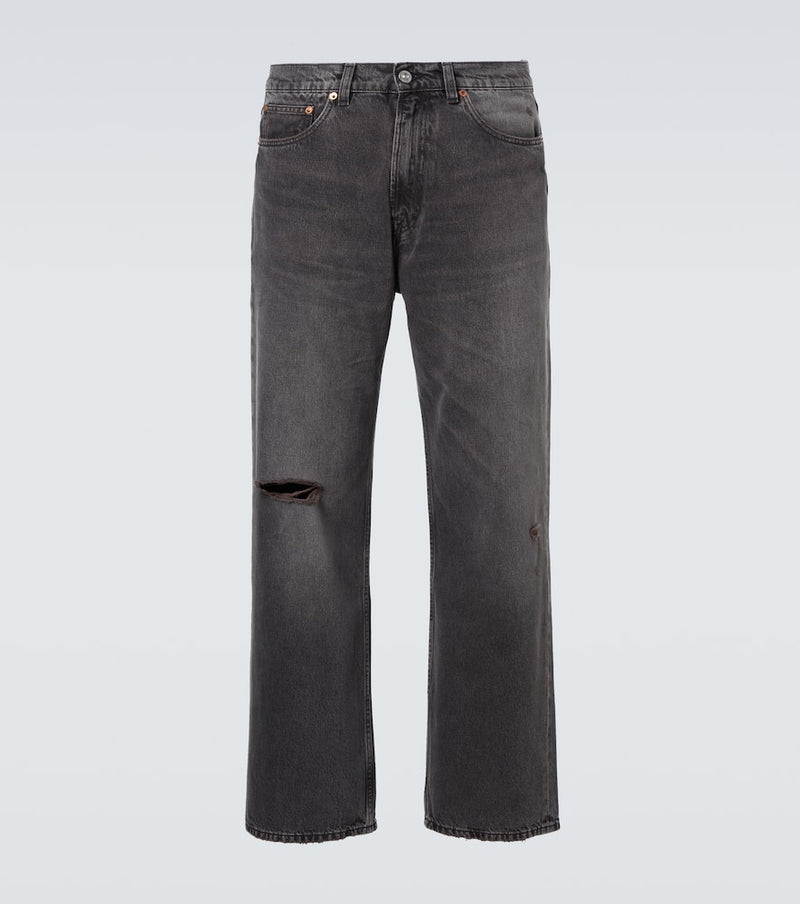 Our Legacy Third Cut distressed wide-leg jeans