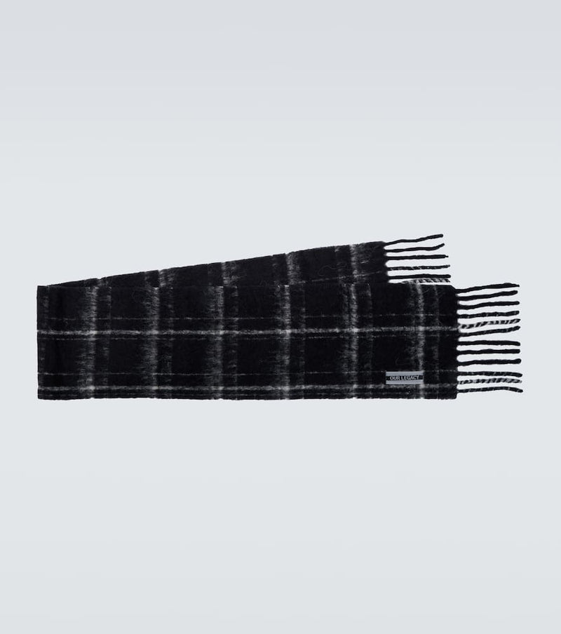 Our Legacy Estate checked alpaca and wool-blend scarf