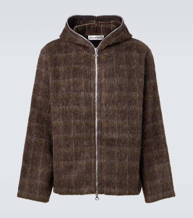 Our Legacy Checked zip-up hoodie