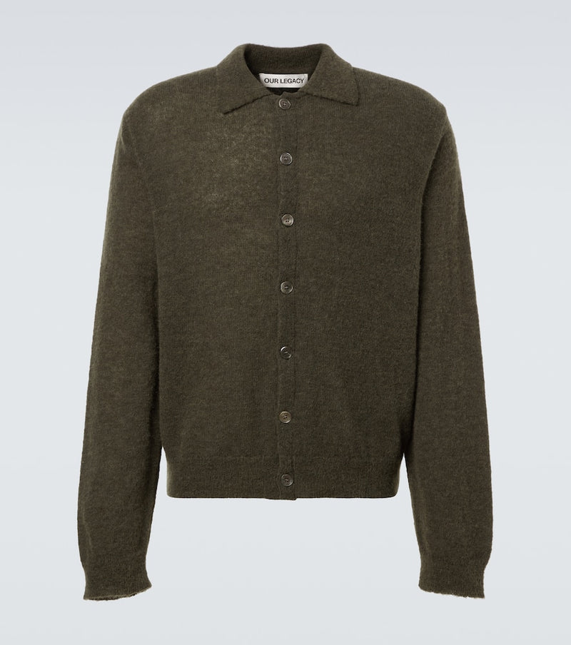 Our Legacy Evening alpaca wool-blend polo cardigan