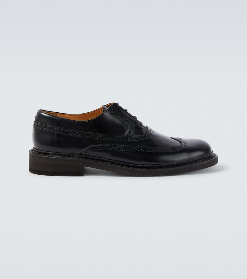 Our Legacy Brogue Parade Leather Derby Shoes Black