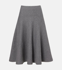 Alaia Cashmere-blend midi skirt