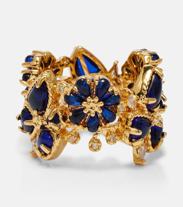 Zimmermann Bloom Band embellished gold-plated ring