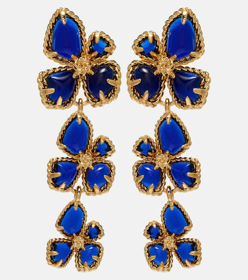 Zimmermann Bloom Large embellished drop earrings