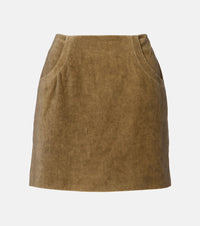 Blaze Milano Coci high-rise cotton velvet miniskirt