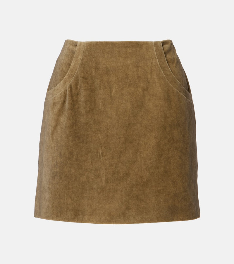 Blaze Milano Coci high-rise cotton velvet miniskirt