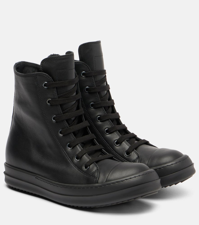 Rick Owens High Top Sneaks leather sneakers