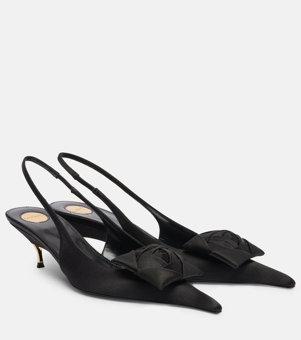 Saint Laurent Dakota 50 crepe satin slingback pumps