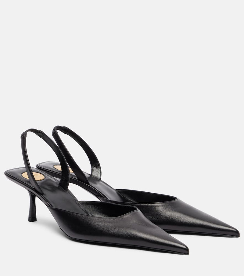Saint Laurent Misty 55 leather slingback pumps