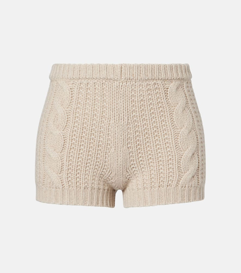 Magda Butrym Cable-knit cashmere shorts