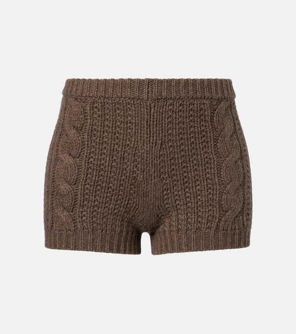 Magda Butrym Cable-knit cashmere shorts