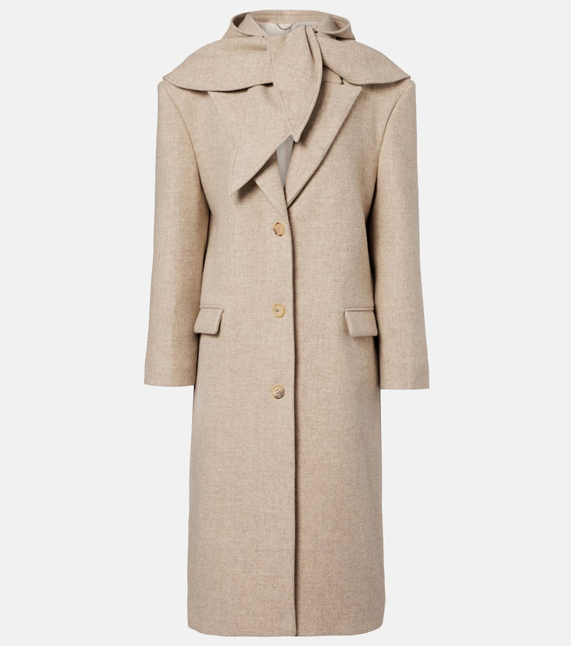 Magda Butrym Scarf-detail wool and silk coat