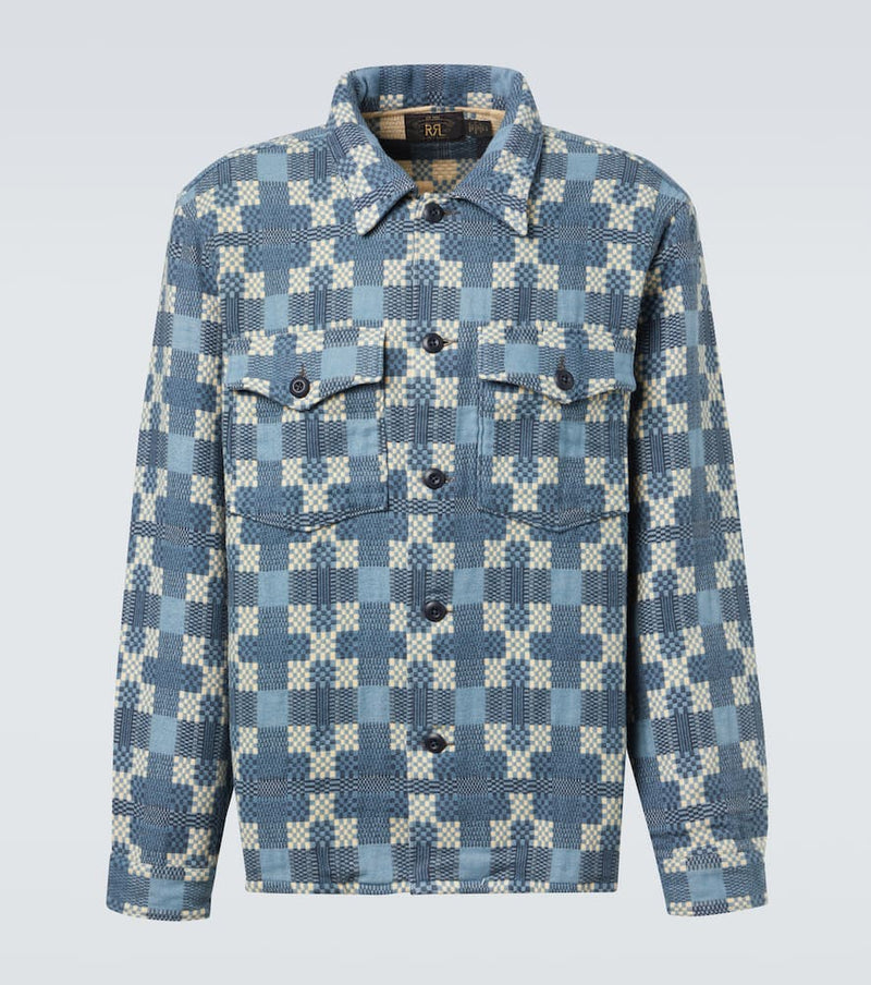 RRL Checked cotton overshirt