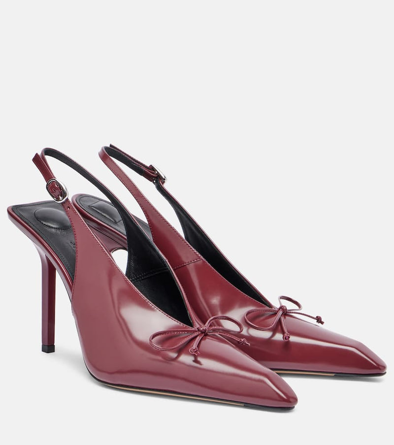Jacquemus Cubisto 100 leather slingback pumps