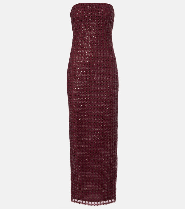 Rotate Beaded maxi dress