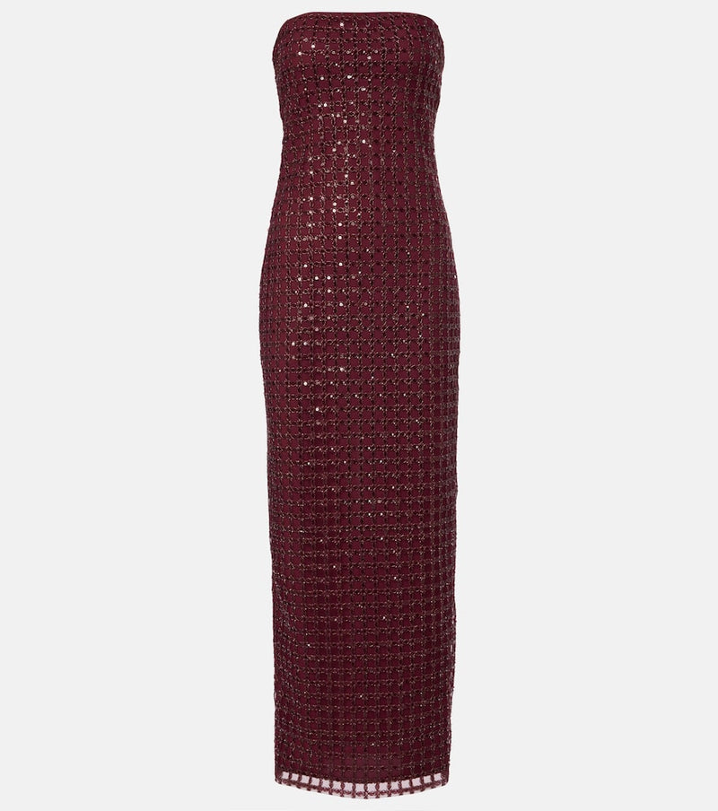 Rotate Beaded maxi dress