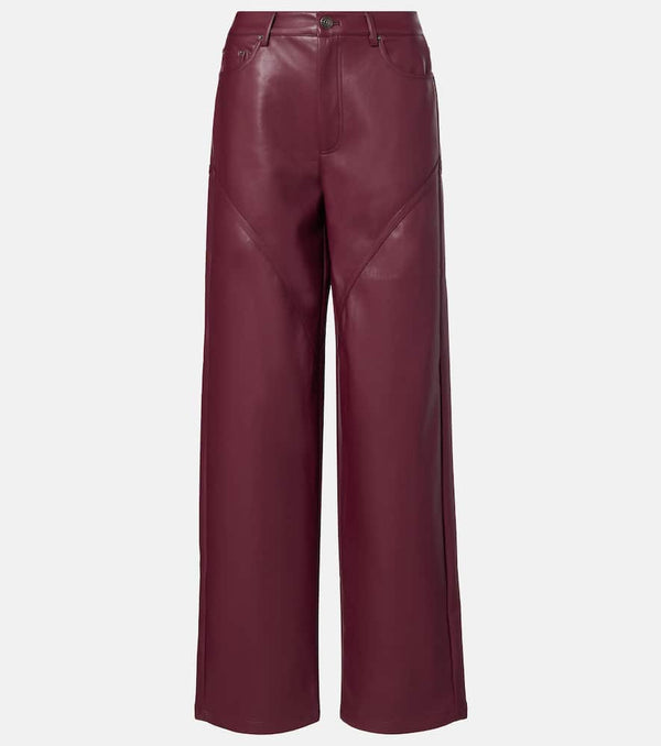 Rotate Mid-rise faux leather wide-leg pants
