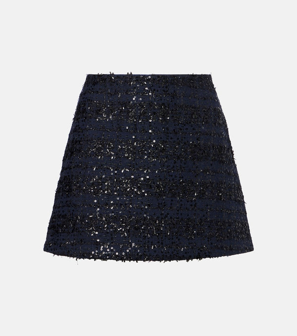 Rotate Sequined boucle miniskirt