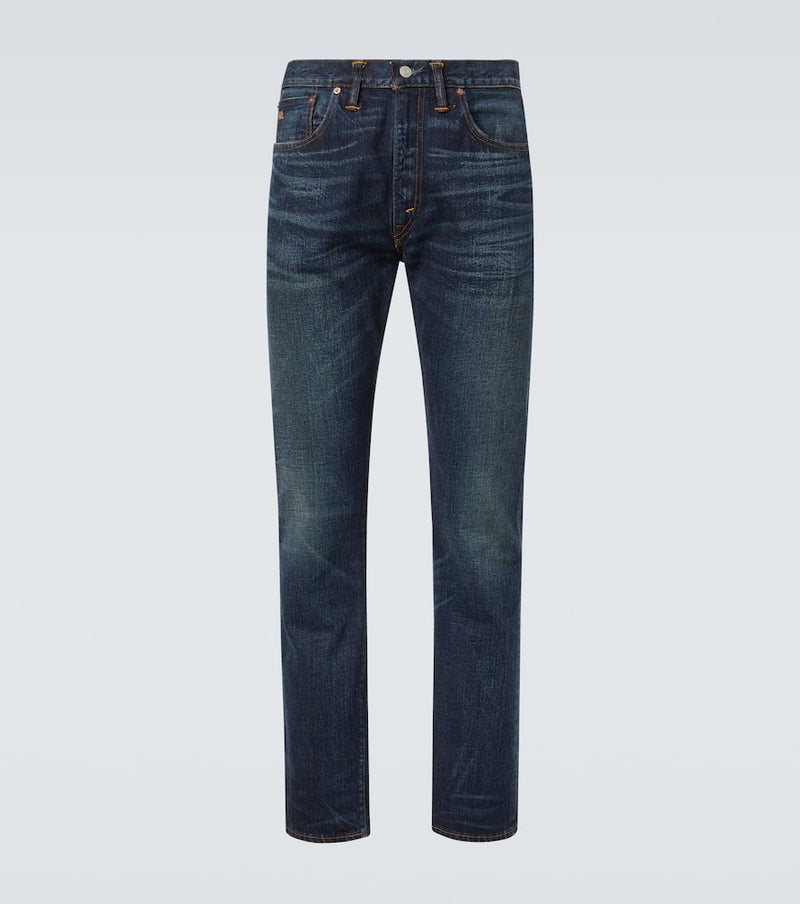 RRL Mid-rise slim jeans