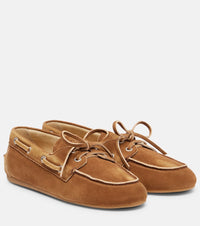 Miu Miu Suede boat shoes