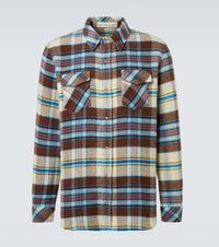 God's True Cashmere Plaid cashmere shirt with sunstone