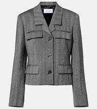 Ferragamo Herringbone wool-blend blazer