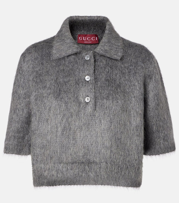 Gucci Mohair-blend polo sweater