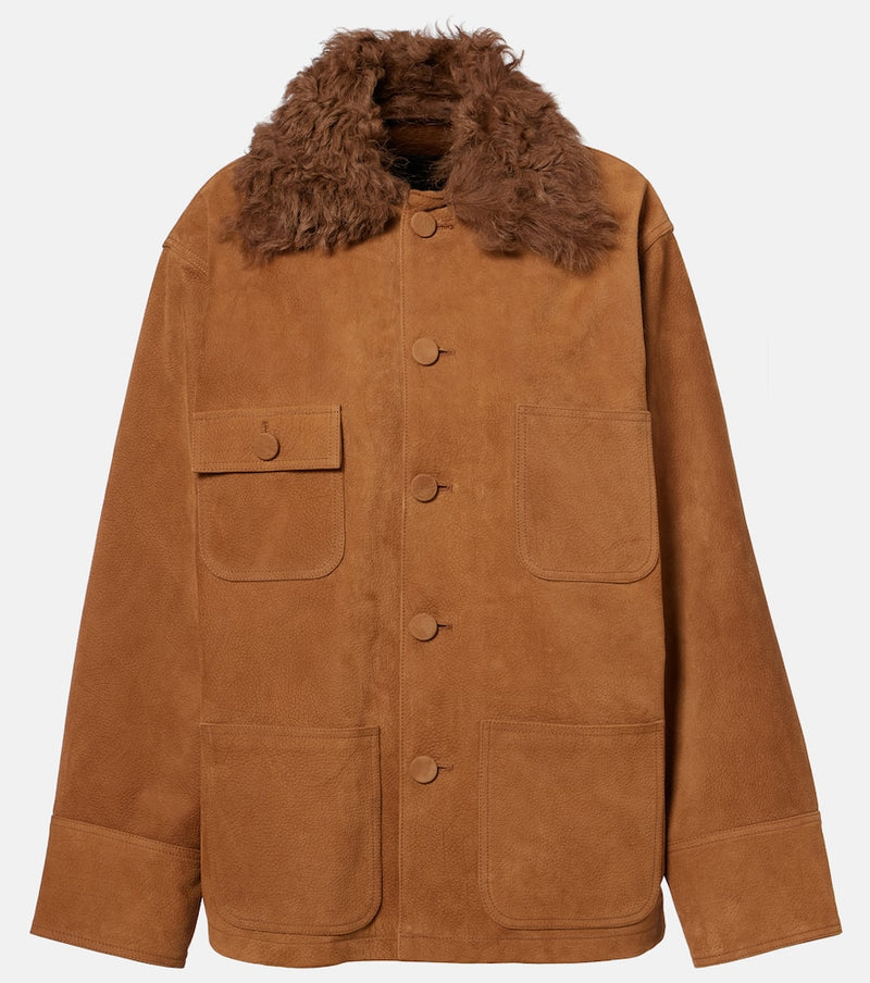 Plan C Oversized leather jacket