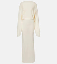 Aya Muse Open-back sheer maxi dress