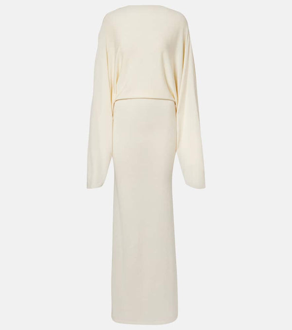 Aya Muse Open-back sheer maxi dress