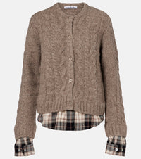 Acne Studios Kunch layered alpaca and yak-blend cardigan