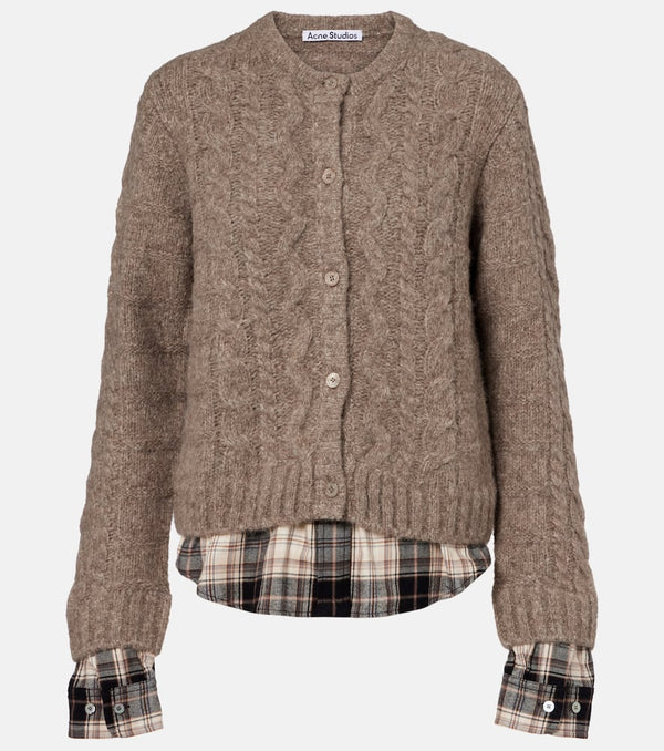 Acne Studios Kunch layered alpaca and yak-blend cardigan