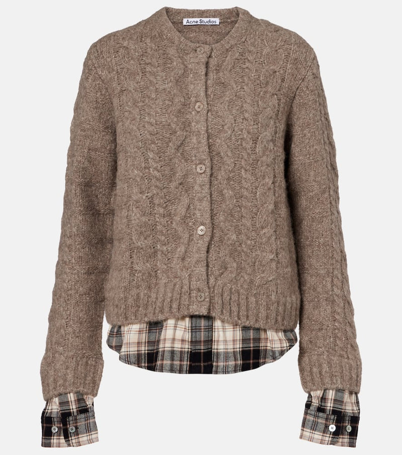 Acne Studios Kunch layered alpaca and yak-blend cardigan